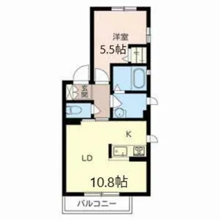 カーサベルデ岡町【2階】の間取り