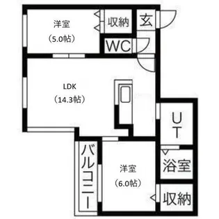 コローレ伏見【4階】の間取り