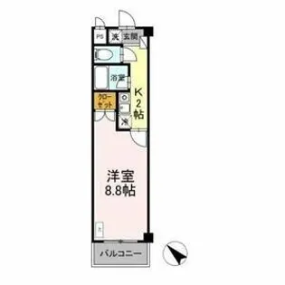 タイムD1【1103号室】の間取り