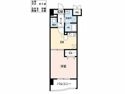 ベイプレイス小倉【5階】の間取り