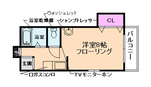山仁クレハマンション【3階】の間取り