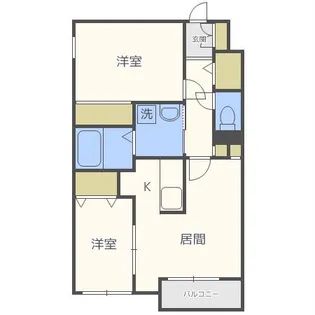 リッチパレス北野【202号室】の間取り