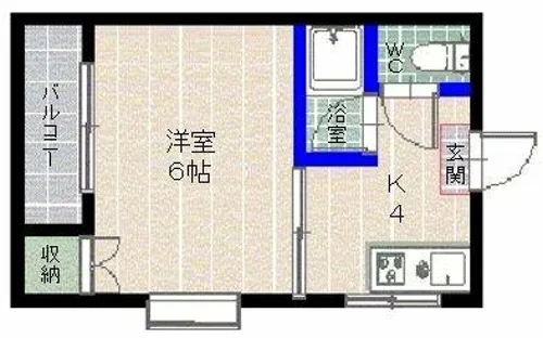 ルネッサンス室見【5階】の間取り