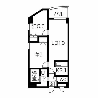 SERAM八軒【2階】の間取り
