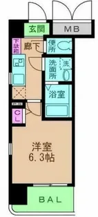 エス・キュート上本町イースト【2階】の間取り