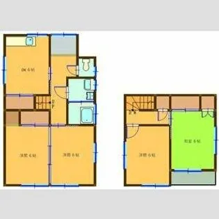 愛知県愛西市諏訪町郷浦【一戸建】の間取り