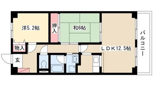 メルベーユ鎌須賀【205号室】の間取り