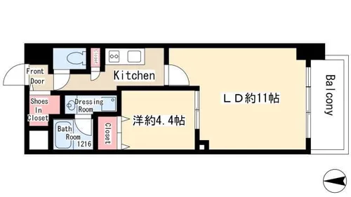 aLATO白壁(旧レジディア白壁)【0602号室】の間取り
