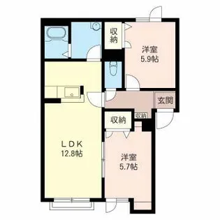 ディアス里塚A【00203号室】の間取り