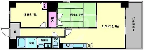 ナルトハイム【7階】の間取り