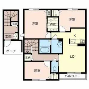 ファミール新家【0203号室】の間取り