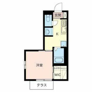 ベルメゾン【0105号室】の間取り