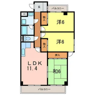 ソレイユ伊吹【1階】の間取り