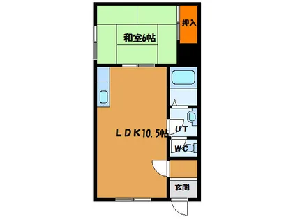 ドウェルクリスタル【201号室】の間取り