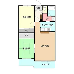 グランコート上野幌【2階】の間取り