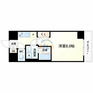 BPRレジデンス江坂【8階】の間取り