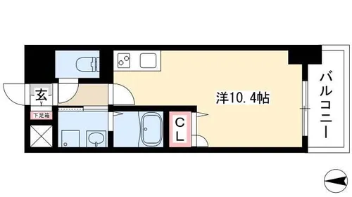 エルスタンザ東別院【403号室】の間取り