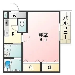 フジパレス長原2番館【1階】の間取り