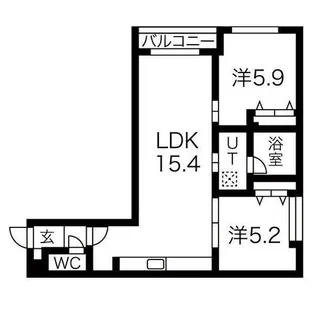 オルセー厚別西B【107号室】の間取り