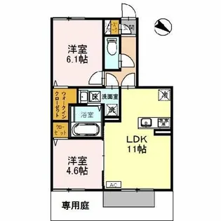 リミテッド B棟【1階】の間取り