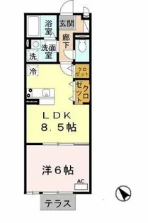 グランパルク・コーズ【1階】の間取り