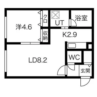 プランドール厚別【4階】の間取り
