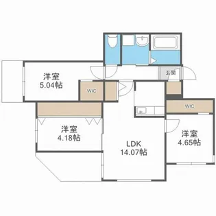 ラ・シュエットシエル【1階】の間取り