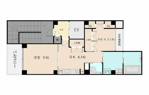 リゾ京都二条【7階】の間取り