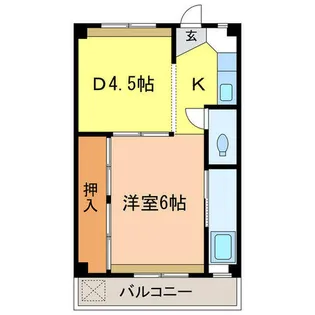 ビレッジハウス木戸 4号棟【2階】の間取り