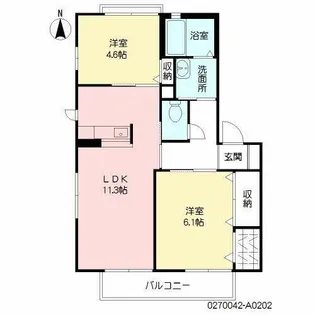 フォレスト VII棟【2階】の間取り