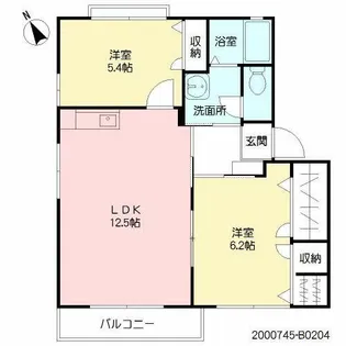 アクシス本城 B棟【2階】の間取り
