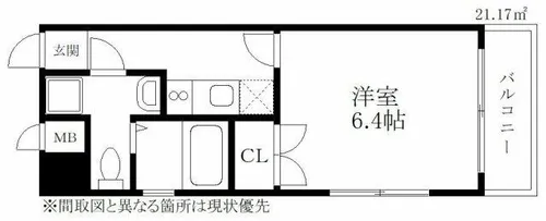 エステートモア平尾ヒルズ【201号室】の間取り