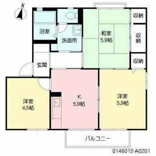 アクシス塔野 I【1階】の間取り