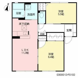 ハーティストN F棟【1階】の間取り