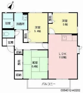 ディアス西天神【2階】の間取り