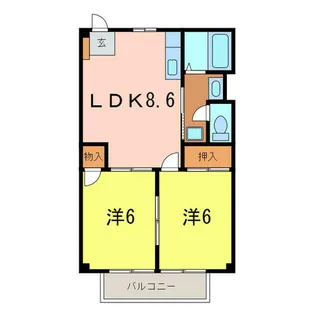 グリーンハウスしばた【102号室】の間取り