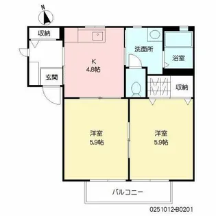 コムハウス 弐番館【2階】の間取り