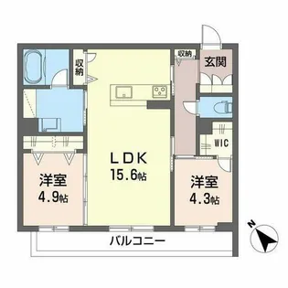 シャーメゾン西鳴水【2階】の間取り