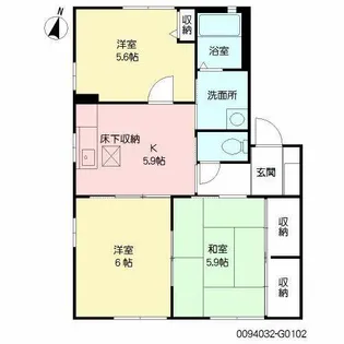 チェリ-ヒルズ G棟【1階】の間取り