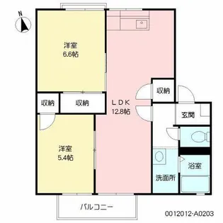 ハイツ耕心【2階】の間取り