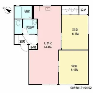 ディアスイースト A棟【1階】の間取り