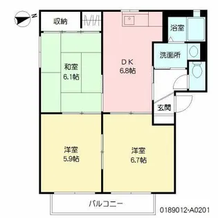 Vida,Valuge A棟【2階】の間取り