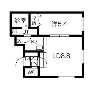 ヴェーヌ南郷【4階】の間取り