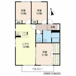 アン ファミール B棟 ♯【2階】の間取り