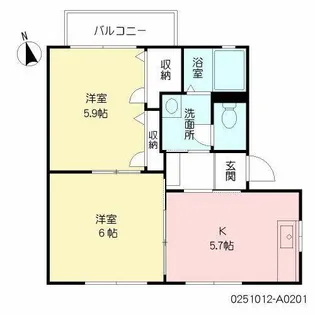 コムハウス 壱番館【2階】の間取り