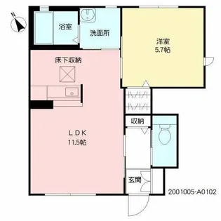 メゾンクレール池田【1階】の間取り