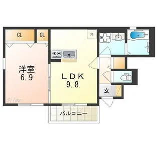 デュラ・カーサ ラセーヌ【1階】の間取り