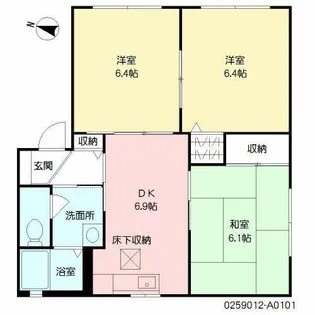 アルト リザイヤ A棟【1階】の間取り