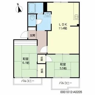 タウニイTANAKA【2階】の間取り
