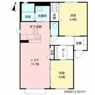 シャナイア A棟【1階】の間取り